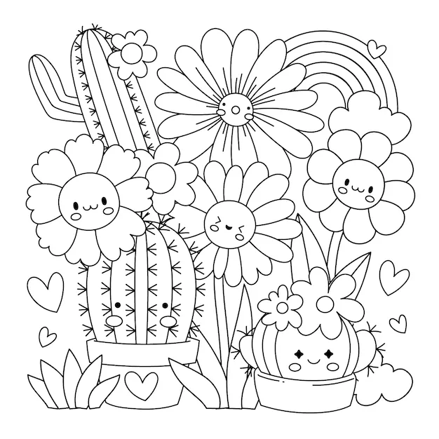 Dibujos para colorear e imprimir Flowers