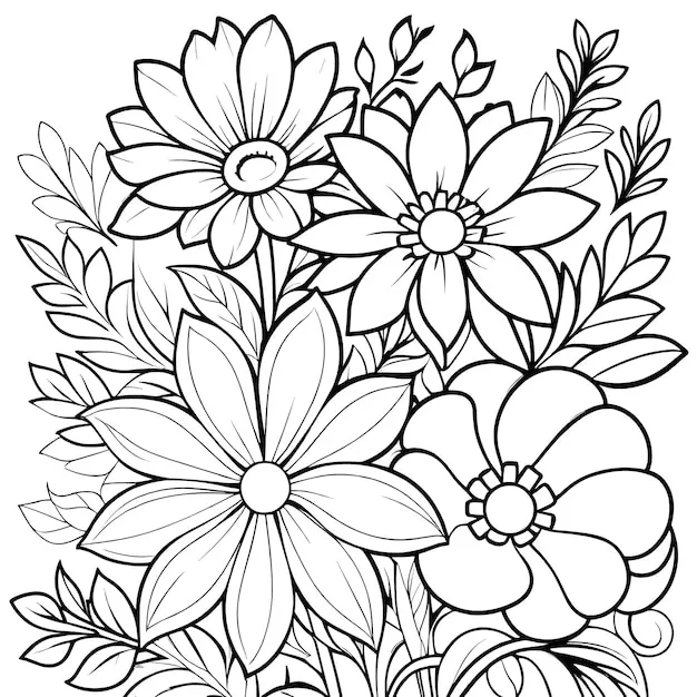 Dibujos para colorear e imprimir Flowers