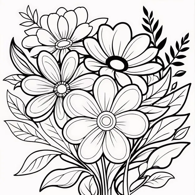 Dibujos para colorear e imprimir Flowers