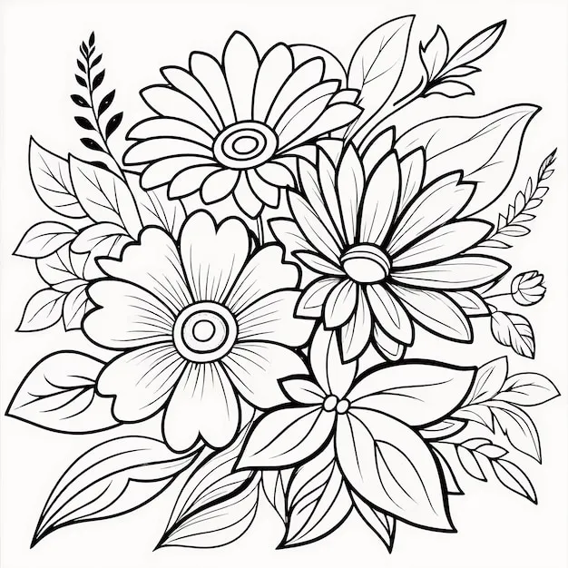 Dibujos para colorear e imprimir Flowers