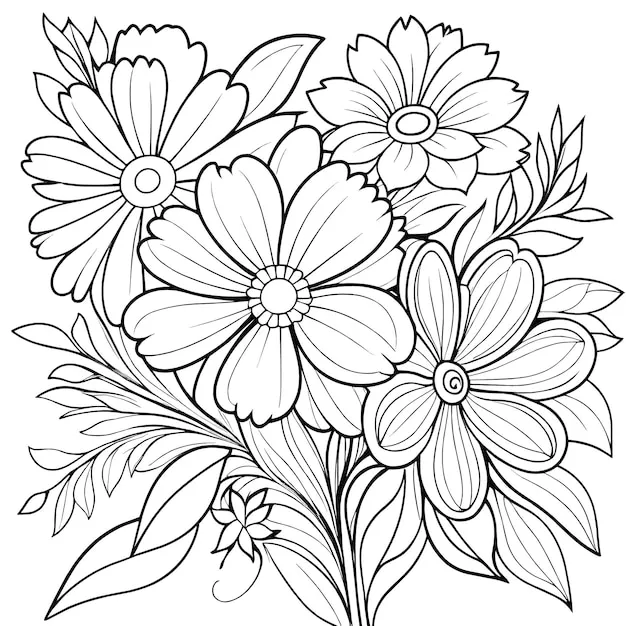 Dibujos para colorear e imprimir Flowers