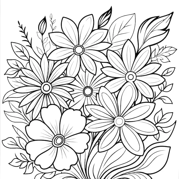 Dibujos para colorear e imprimir Flowers