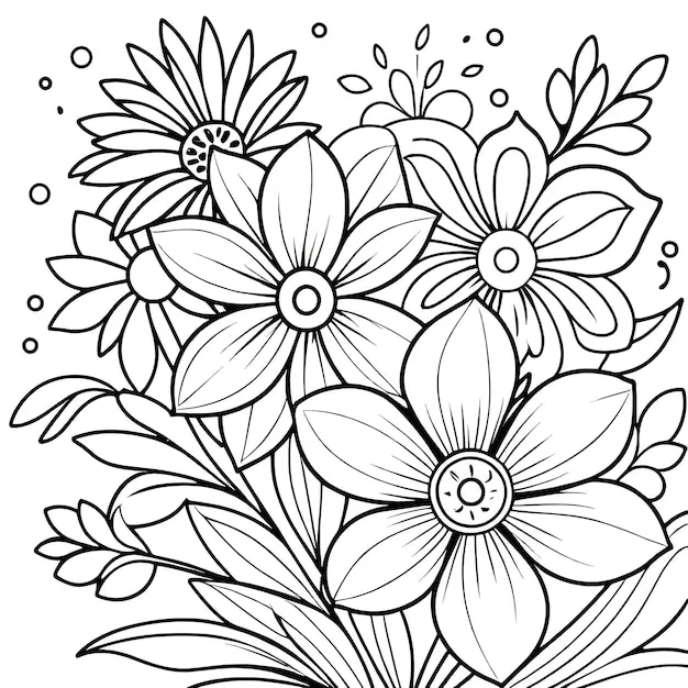 Dibujos para colorear e imprimir Flowers