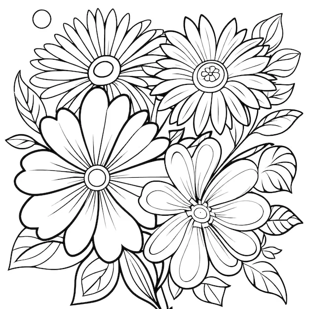 Dibujos para colorear e imprimir Flowers