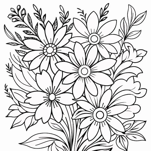 Dibujos para colorear e imprimir Flowers