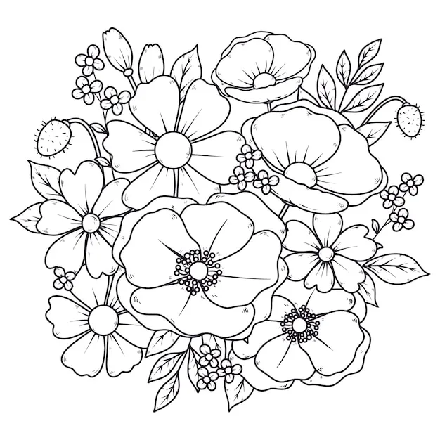 Dibujos para colorear e imprimir Flowers