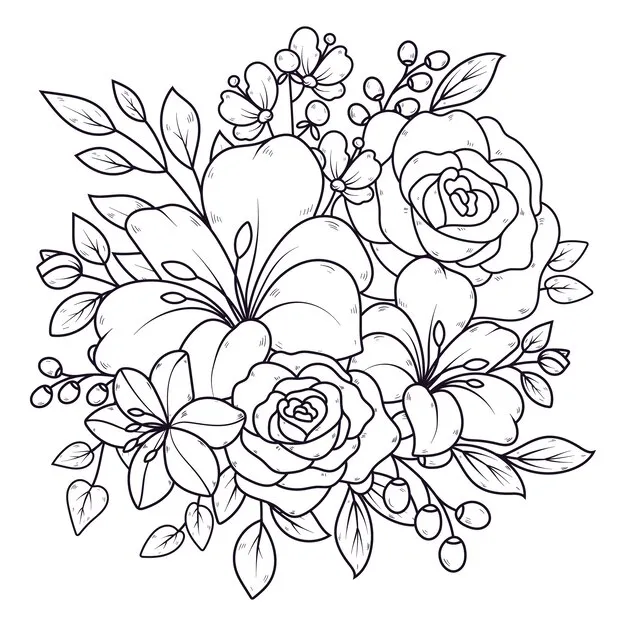 Dibujos para colorear e imprimir Flowers