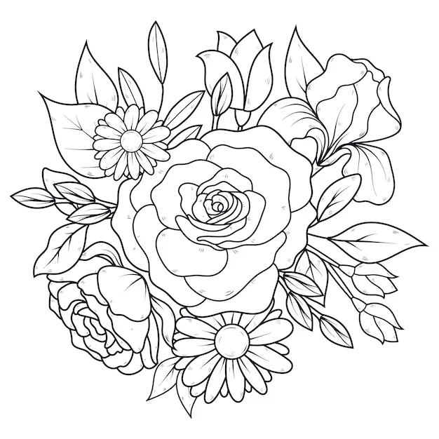 Dibujos para colorear e imprimir Flowers