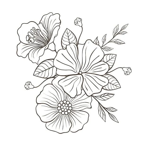 Dibujos para colorear e imprimir Flowers