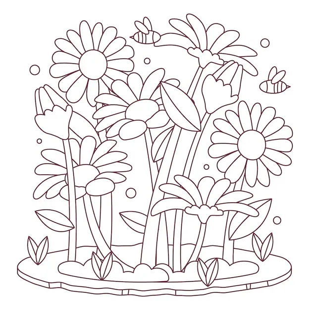 Dibujos para colorear e imprimir Flowers