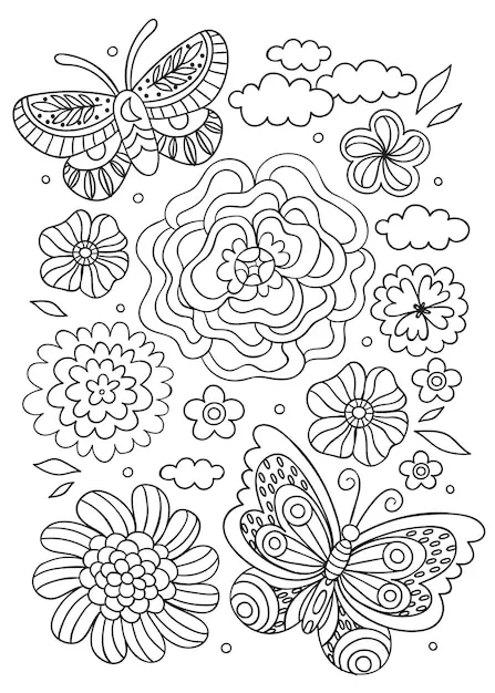 Dibujos para colorear e imprimir Flowers