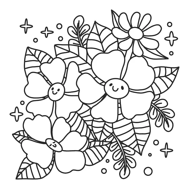 Dibujos para colorear e imprimir Flowers