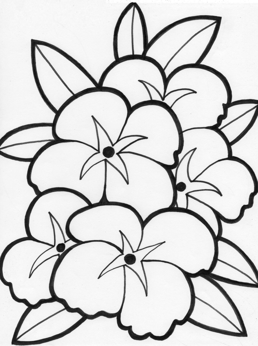 Dibujos para colorear e imprimir Flowers