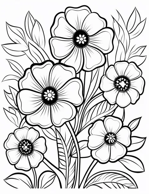 Dibujos para colorear e imprimir Flowers