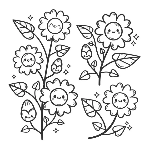 Dibujos para colorear e imprimir Flowers