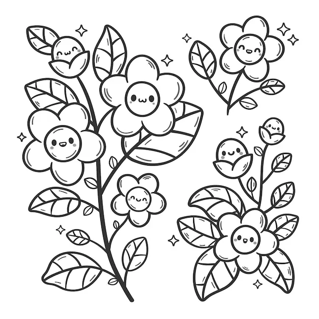 Dibujos para colorear e imprimir Flowers