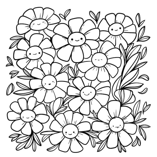 Dibujos para colorear e imprimir Flowers