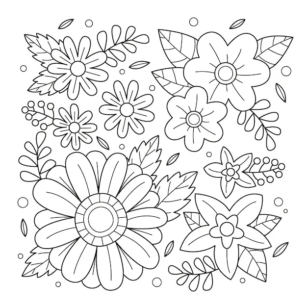 Dibujos para colorear e imprimir Flowers