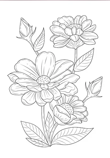 Dibujos para colorear e imprimir Flowers