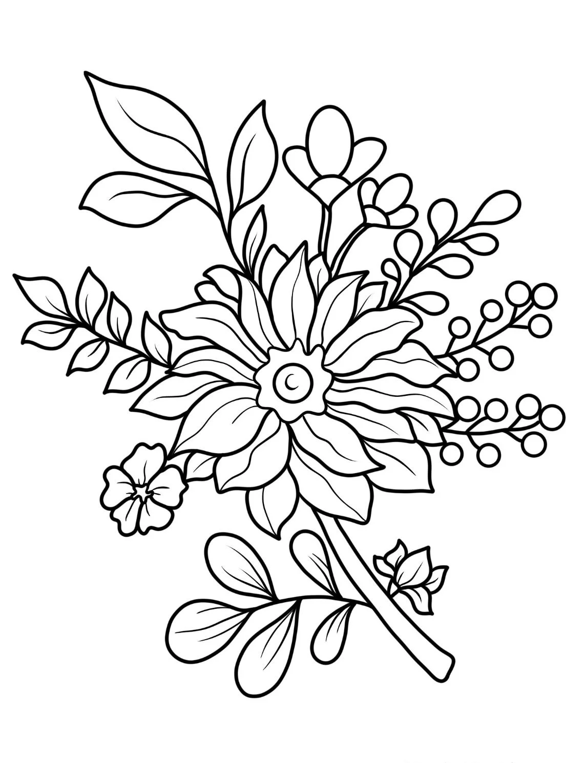 Dibujos para colorear e imprimir Flowers