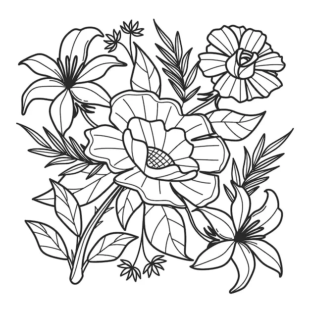 Dibujos para colorear e imprimir Flowers