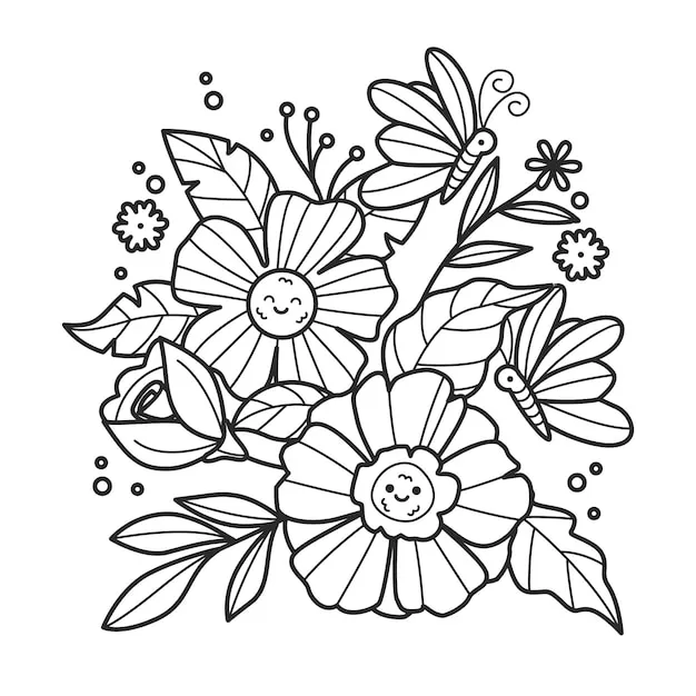 Dibujos para colorear e imprimir Flowers