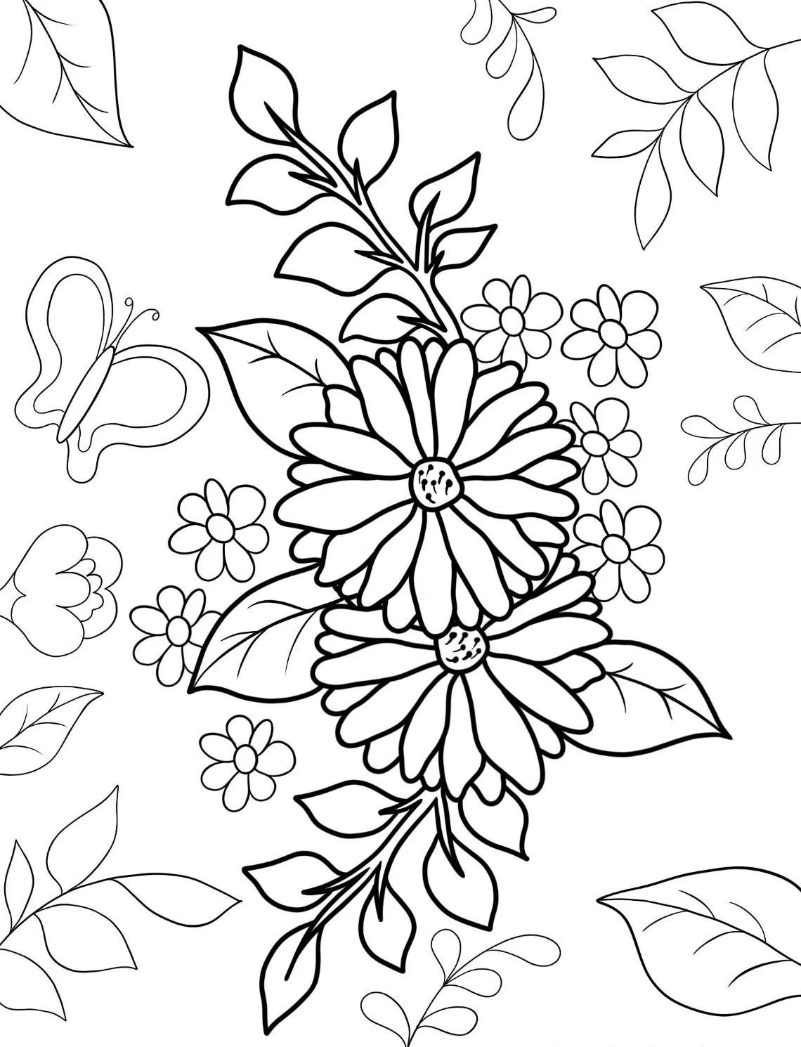 Dibujos para colorear e imprimir Flowers