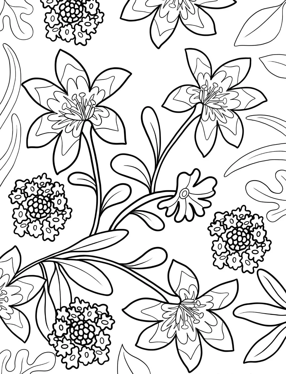 Dibujos para colorear e imprimir Flowers