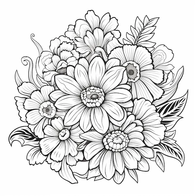 Dibujos para colorear e imprimir Flowers