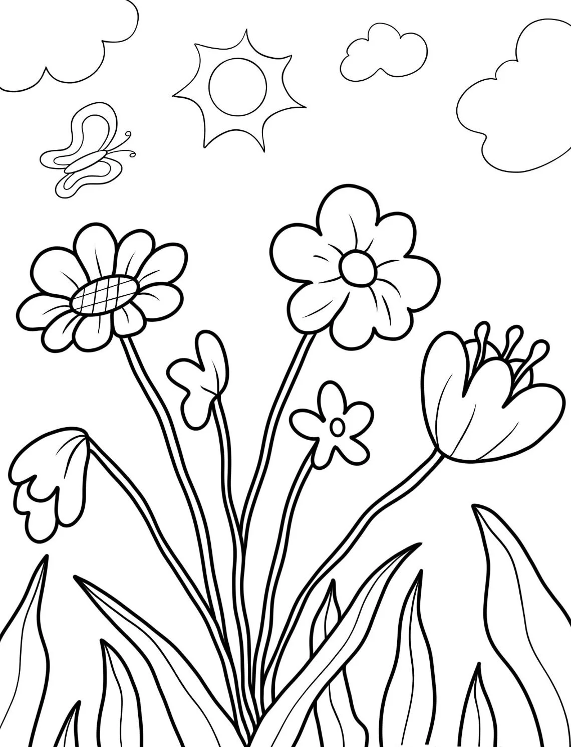 Dibujos para colorear e imprimir Flowers