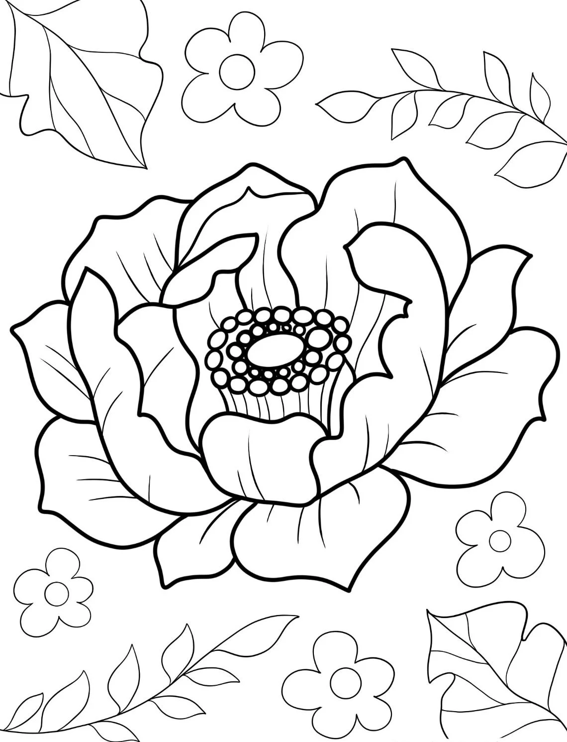 Dibujos para colorear e imprimir Flowers