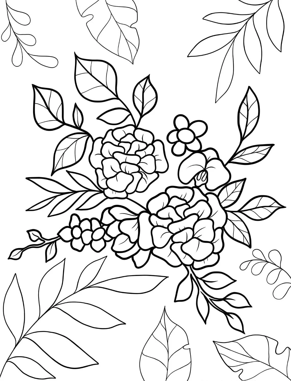 Dibujos para colorear e imprimir Flowers