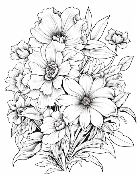 Dibujos para colorear e imprimir Flowers