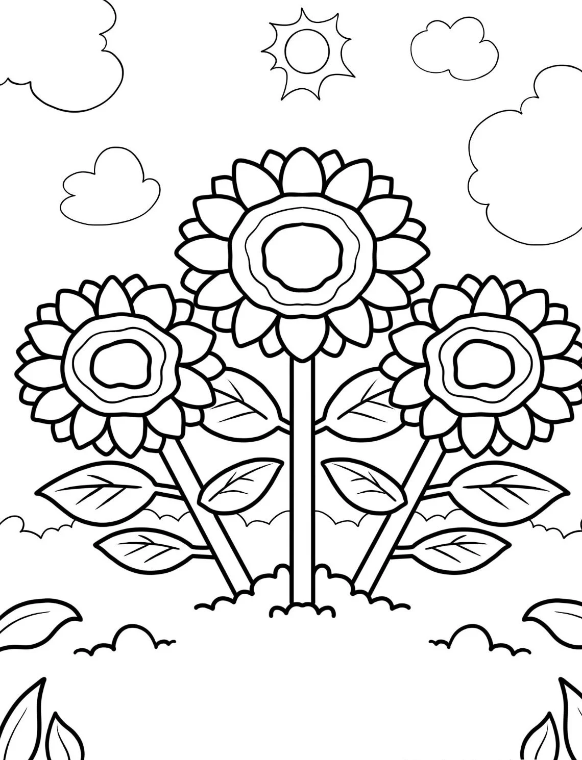 Dibujos para colorear e imprimir Flowers