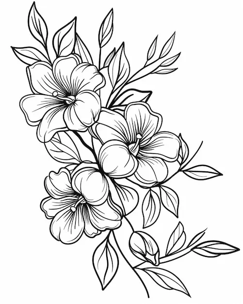 Dibujos para colorear e imprimir Flowers