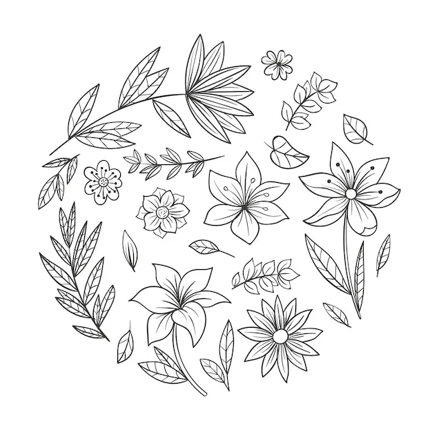 Dibujos para colorear e imprimir Flowers