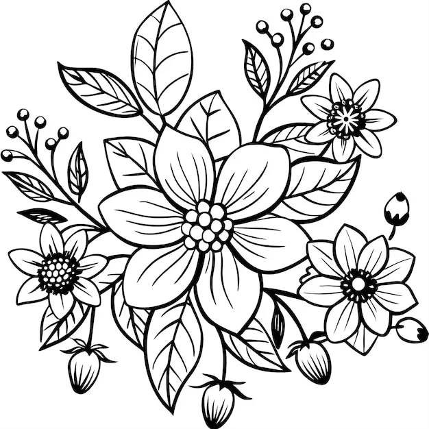 Dibujos para colorear e imprimir Flowers