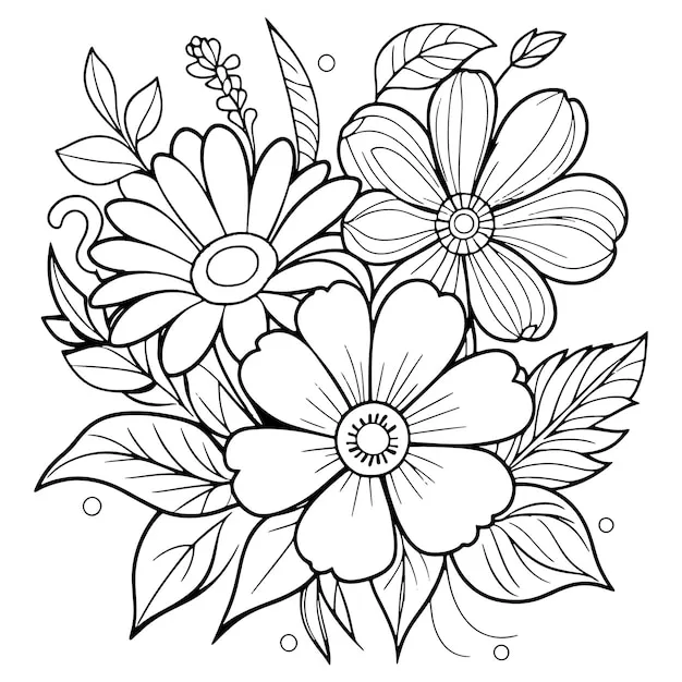 Dibujos para colorear e imprimir Flowers