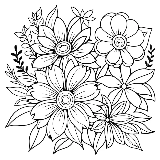 Dibujos para colorear e imprimir Flowers