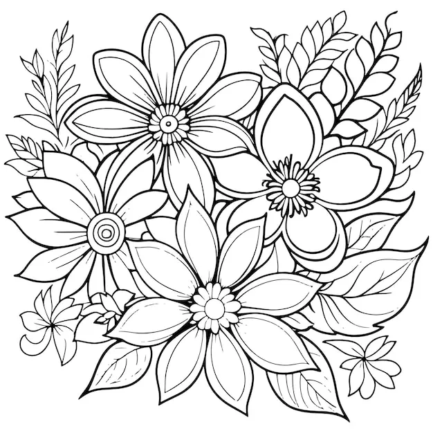 Dibujos para colorear e imprimir Flowers