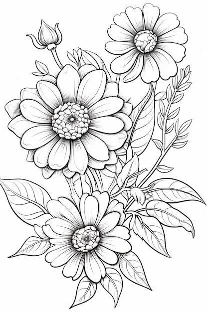 Dibujos para colorear e imprimir Flowers