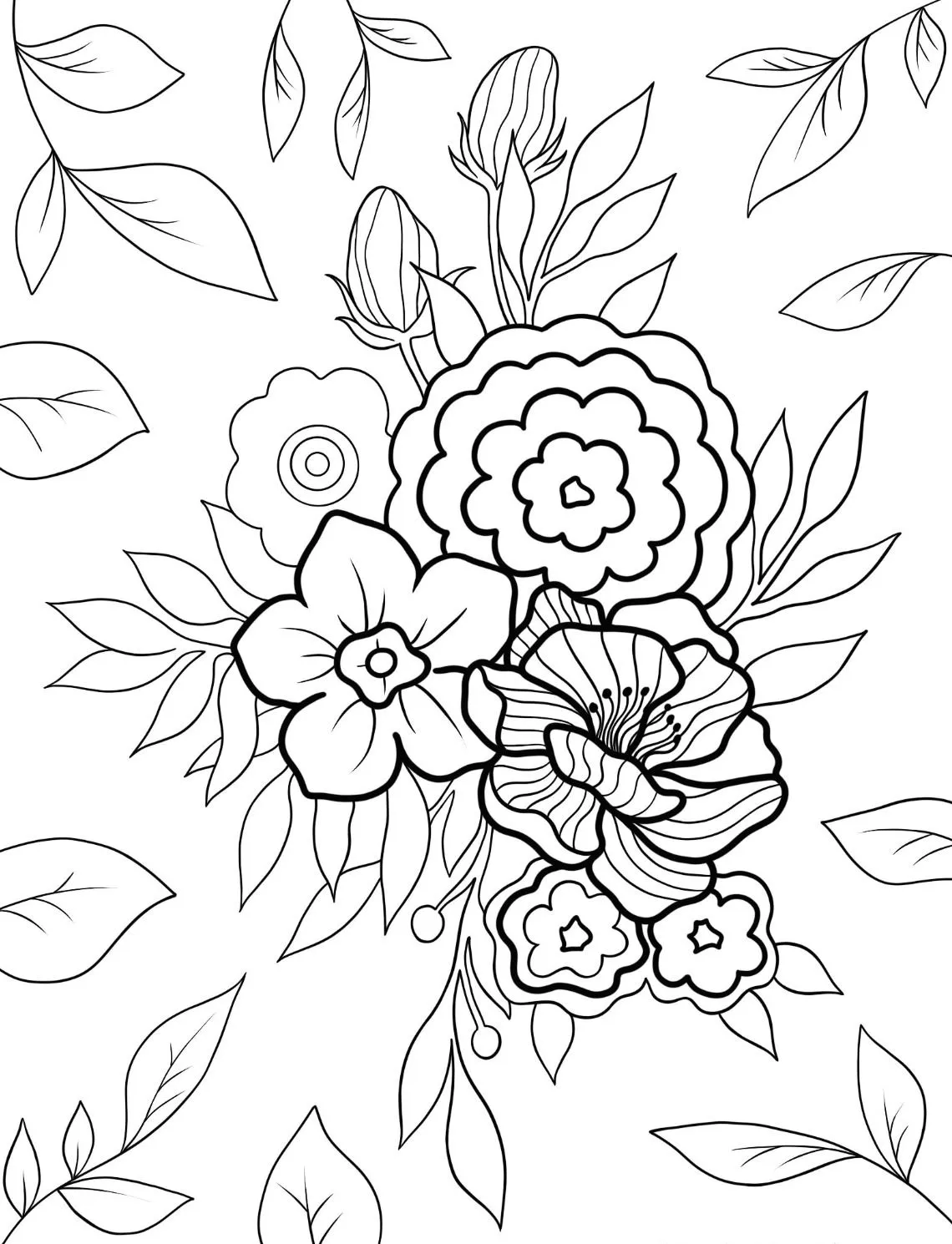 Dibujos para colorear e imprimir Flowers