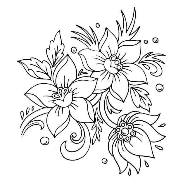 Dibujos para colorear e imprimir Flowers