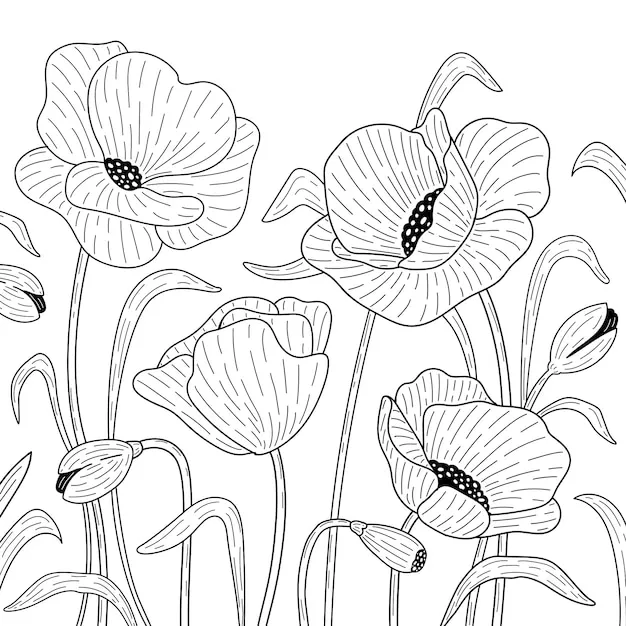 Dibujos para colorear e imprimir Flowers