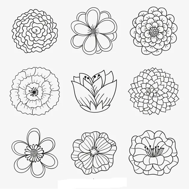 Dibujos para colorear e imprimir Flowers