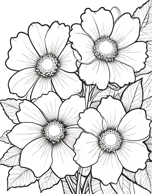 Dibujos para colorear e imprimir Flowers