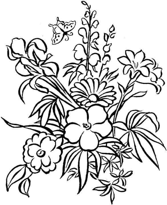 Dibujos para colorear e imprimir Flowers