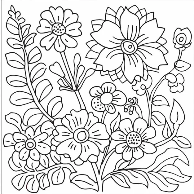 Dibujos para colorear e imprimir Flowers