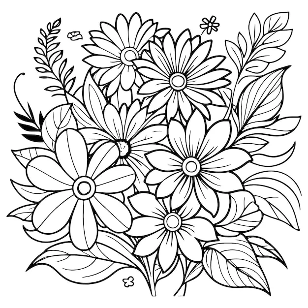 Dibujos para colorear e imprimir Flowers