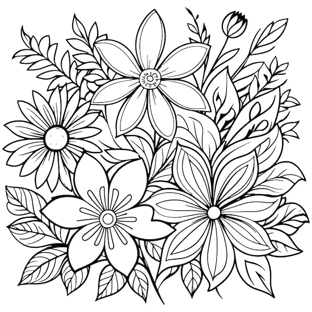 Dibujos para colorear e imprimir Flowers